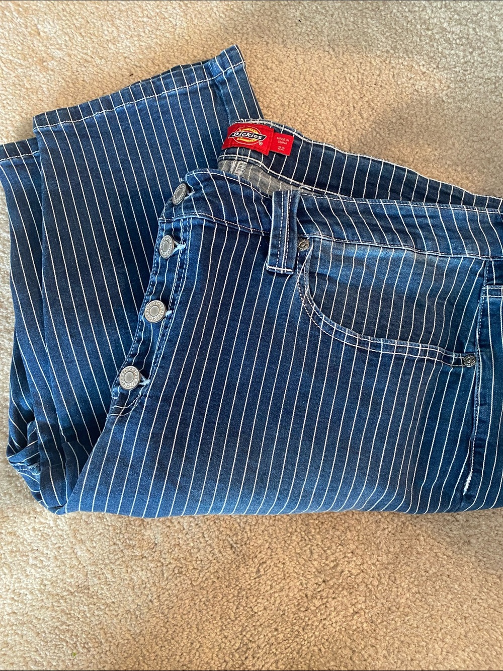 Dickies size 22 button fly”railroad” pants